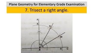 Elementary Plane Geometry  7 Trisect a right angle [upl. by Nance]