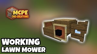 Mcpe Command Blocks Creation  Working Lawn Mower Tutorial [upl. by Tammi]