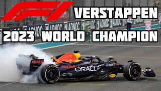 MAX VERSTAPPEN IS THE 2023 FORMULA ONE WORLD CHAMPION [upl. by Ahsenad]