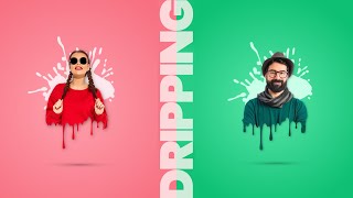 Dripping Effect Photo Manipulation  Gimp  Photoshop Tutorial [upl. by Colburn]