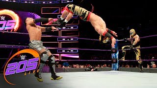 Gran Metalik amp Lince Dorado vs Hideo Itami amp Akira Tozawa WWE 205 Live March 13 2018 [upl. by Truscott388]