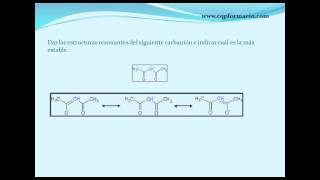 Formas resonantes de un carbanión y estabilidad [upl. by Nikola]