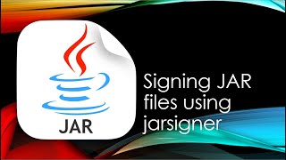 Java Cryptography  Sign JAR files using jarsigner [upl. by Aluap100]