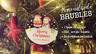 Create Your Own Personalised Christmas Baubles [upl. by Jeromy]