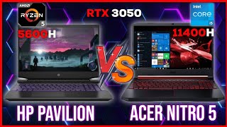 HP Pavilion Gaming VS Acer Nitro 5  Ryzen 5 5600H or i5 11400H  RTX 3050 Laptop Under 70000 🔥 [upl. by Claudia]