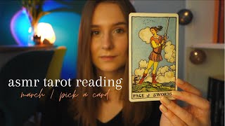 asmr po polsku 🌙 czytanie tarota  twoja wróżba na marzec march pick a card 🔮 polish whisper [upl. by Burkley]