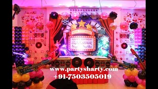 Rockstar girl theme birthday party  birthday decor new ideas [upl. by Chan]