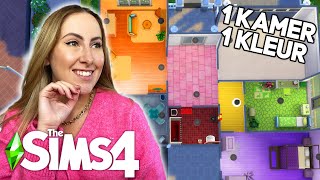 ELKE KAMER IS EEN ANDERE KLEUR 😱  Sims 4 Challenge [upl. by Ahsiner]