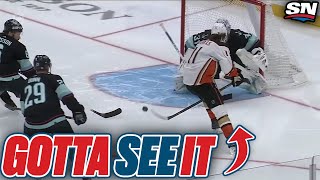 GOTTA SEE IT Ducks Trevor Zegras Scores BETWEENTHELEGS Goal [upl. by Jeane]