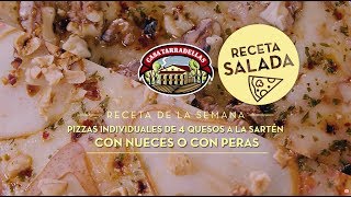 Pizzas individuales de 4 quesos a la sartén [upl. by Charmaine863]