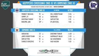 Hoppers Crossing 2nd XI v Ormond 2nd XI [upl. by Henni]