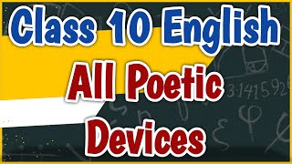 Class 10 English All Poetic devices studyeasy404 [upl. by Buschi]