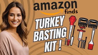 Turkey Baster Meat Injector Syringe Kit Baster for Cooking Thanksgiving amp Christmas Turkeys [upl. by Caressa]