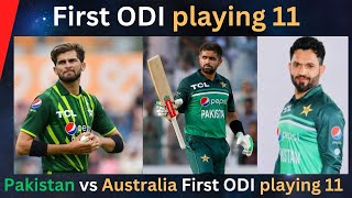 Pakistan vs Australia First ODI Playing 11 insights [upl. by Neilla244]