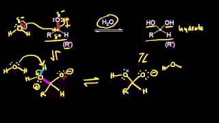 Formation of hydrates  Aldehydes and ketones  Organic chemistry  Khan Academy [upl. by Nestor]