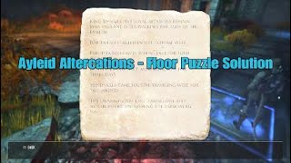 ESO Gold Road  Ayleid Altercation Floor Puzzle Solution [upl. by Cassandre]