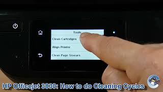 HP Officejet 3830 How to do Printhead Cleaning Cycles and Improve Print Quality [upl. by Emlyn]