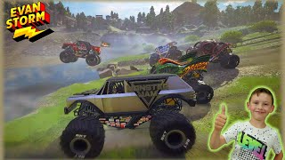 EVAN STORM Plays Career Mode Monster Jam Steel Titans 2 Chapter 1 [upl. by Cul]