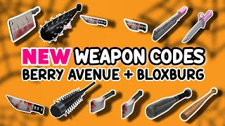 NEW WEAPON CODES FOR BERRY AVENUE BLOXBURG amp ALL ROBLOX GAMES THAT ALLOW CODES 😯🤯 [upl. by Diahann]