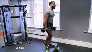 How To Do Dumbbell Step Up  Exercise Demo [upl. by Olshausen]