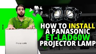 How to Install a Panasonic ETLAD60W Projector Lamp [upl. by Jairia17]