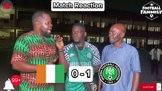 AFCON 2023 SPECIAL Ivory Coast Vs Nigeria Match Reaction  Nigeria Got The 3 POINTS [upl. by Colbert462]