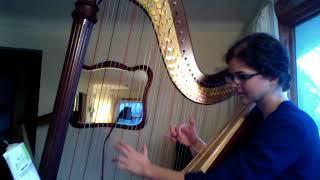 Siciliano by Bach  Stephanie Claussen solo harp [upl. by Noman]