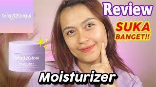 Review GLAD2GLOW 5 Blueberry Moisturizer Cream 5x Ceramide Skin Barrier  Risa Florendo [upl. by Ydda906]