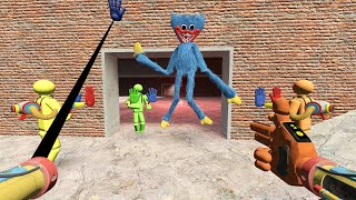 THAT SCARY HUGGY WUGGY Chase 100 Players in CONTRUCT in Garrys Mod Gmod [upl. by Martie]