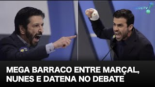 Mega barraco entre Marçal Nunes e Datena no Debate RedeTVUOL pós cadeirada [upl. by Branca]