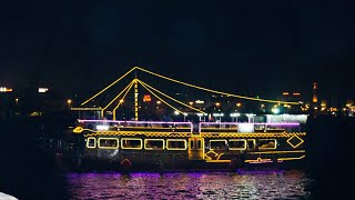 Dhow Cruise Dubai UAE Culture entertainment and activity for tourists [upl. by Mccreery]