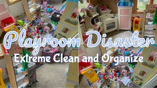 2022 Extreme Playroom Organize  Playroom Declutter  Speed Cleaning  Clean With Me  Motivation [upl. by Atiekahs]