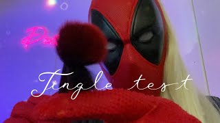 Lady Deadpool testing your tingle capacity ✨ ASMR LadyDeadpool [upl. by Zennie]