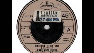 Dinah Washington  September in the rain 1961 [upl. by Opalina]