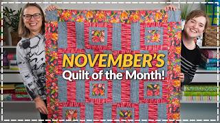 Make the quotGalleryquot Quilt  Novembers Fast amp Easy Quilt of the Month [upl. by Rodablas]