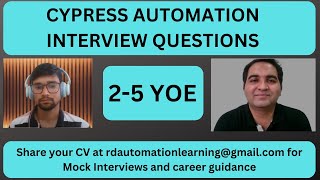 Software Testing Mock Interview Cypress Interview RD Automation Learning [upl. by Ailev]