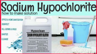 Use of sodium hypochlorite in OT ICU amp wards [upl. by Julian998]