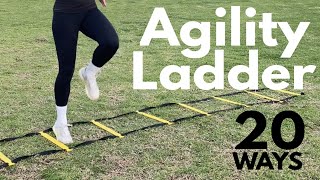 20 Agility Ladder Drills  Bootcamp ideas for personal Trainers [upl. by Elwee577]