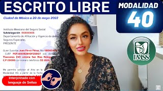 21 Escrito Libre Modalidad 40 2024 [upl. by Savadove623]