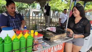 COMIDA CALLEJERA EN CHALATENANGO😍 MIRA CUÁNTO VALE😍 [upl. by Ecam28]