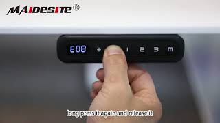 How to Deal with the Error Code E08 on Maidesite Standing Desk [upl. by Annovahs422]