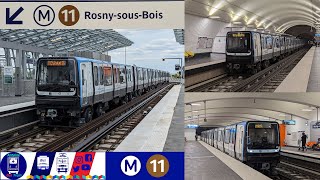 Le premier jour du prolongement du métro 11 jusquà Rosny [upl. by Idahs781]