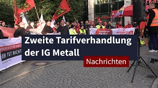 Zweite Tarifverhandlung der IG Metall I LZ TV Nachrichten [upl. by Ahsekam]