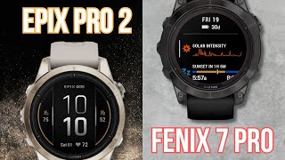 Garmin Epix Pro Gen 2 vs Fenix 7 Pro Sapphire Solar Titanium Titans Clash [upl. by Koran]