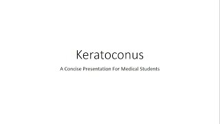 Keratoconus Ophthalmology  For Medical Students [upl. by Anitnegra]