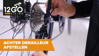 Hoe stel je de achterderailleur van je fiets af [upl. by Byrdie612]