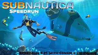 Subnautica Speedrun Any Creative 431 [upl. by Odrareg]