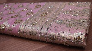 ARNG3144 quotThe Lace Pinkquot Vol 3 Premium Banarasi Silk SareeSilkAcrylic StonesSilver Zari [upl. by Ratcliff207]