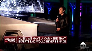 Elon Musk unveils the Tesla Cybertruck [upl. by Joane540]