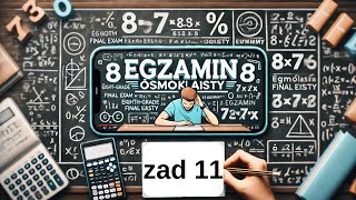 Zadanie 11 Egzamin ósmoklasisty Matematyka 2024 Na wykresie przedstawiono zależność pola pomalowa [upl. by Llennehc]